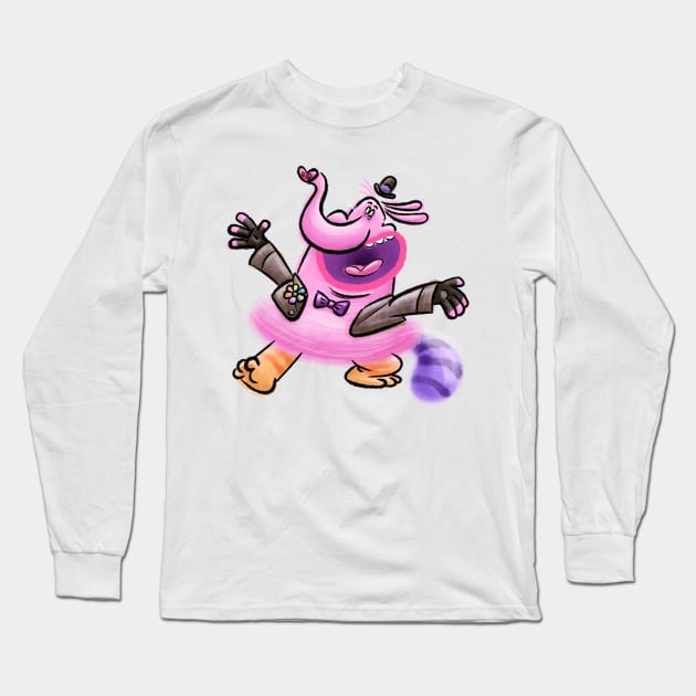 Fluffy Elephant Friend Long Sleeve T-Shirt by Xander13